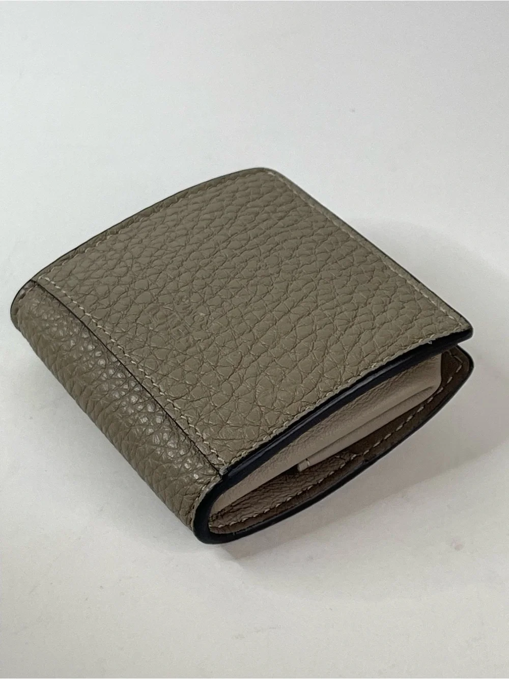 Fendi Pebbled Leather Compact Coint Wallet